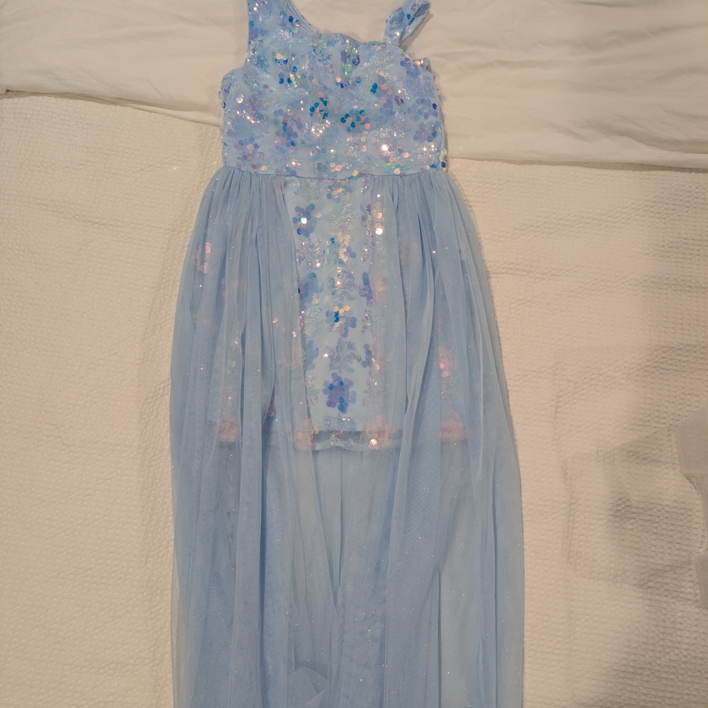 Rare Editions Light Blue Sequin Dress